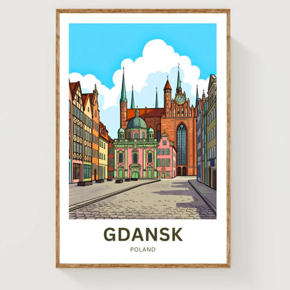 Gdańsk  Travel Poster -Cathedral Views