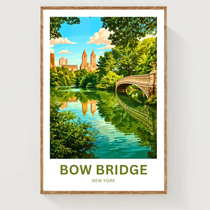 Bow Bridge  Travel Poster - Central Park Timeless Manhattan