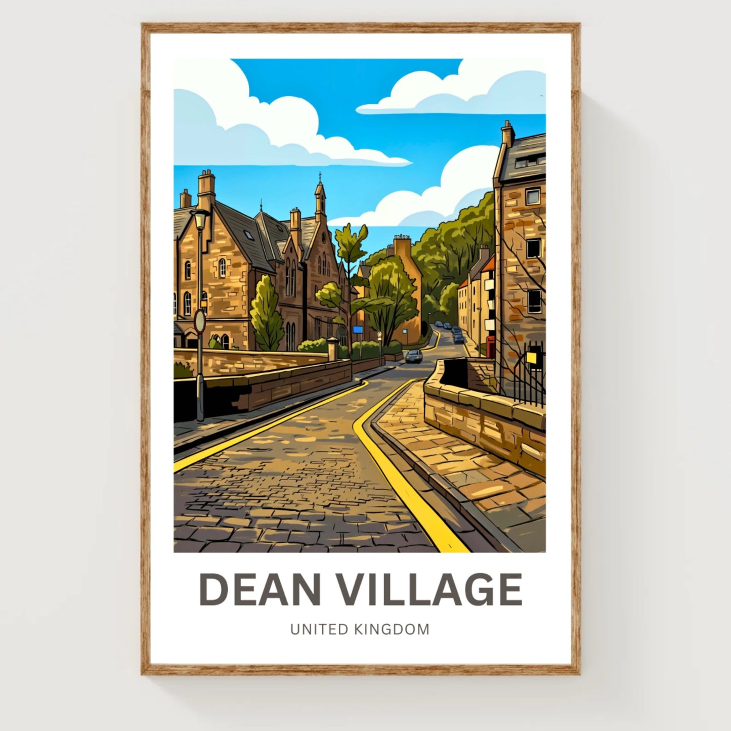 Dean Village Travel Poster - Edinburgh’s Quiet Side