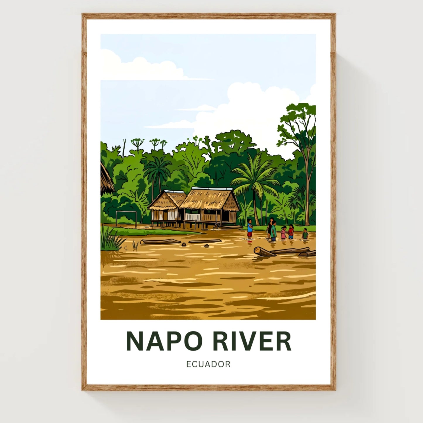 Napo River Travel Poster - Amazon Life