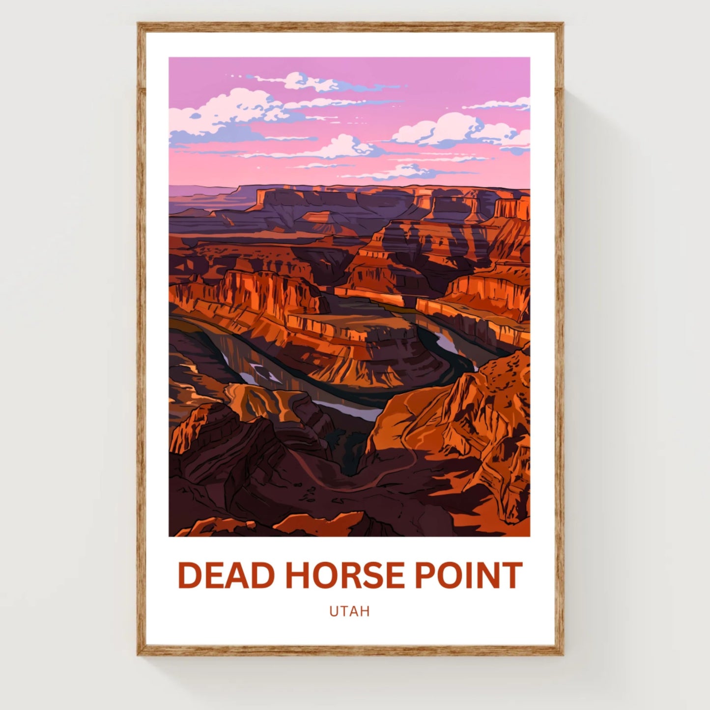 Dead Horse Point Travel Poster - Mesmerizing Overlook View
