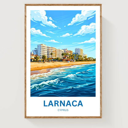 Larnaca Travel Poster - Cyprus Shores