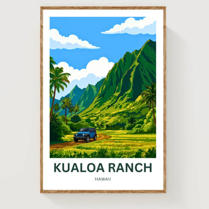 Kualoa Ranch  Travel Poster - Ancient lands