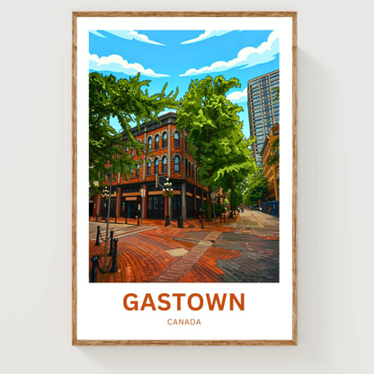Gastown Travel Poster - Old Meets New