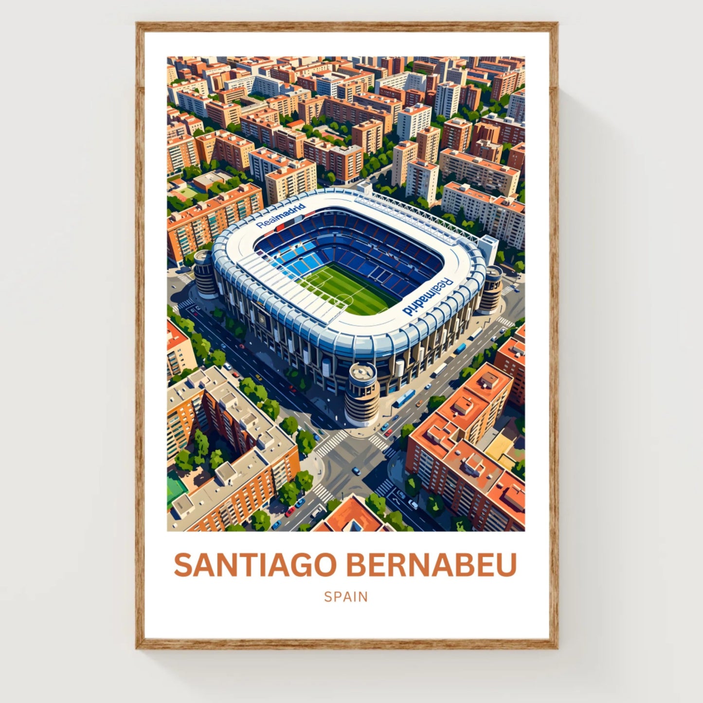 Santiago Bernabéu Stadium Travel Poster - Madrid