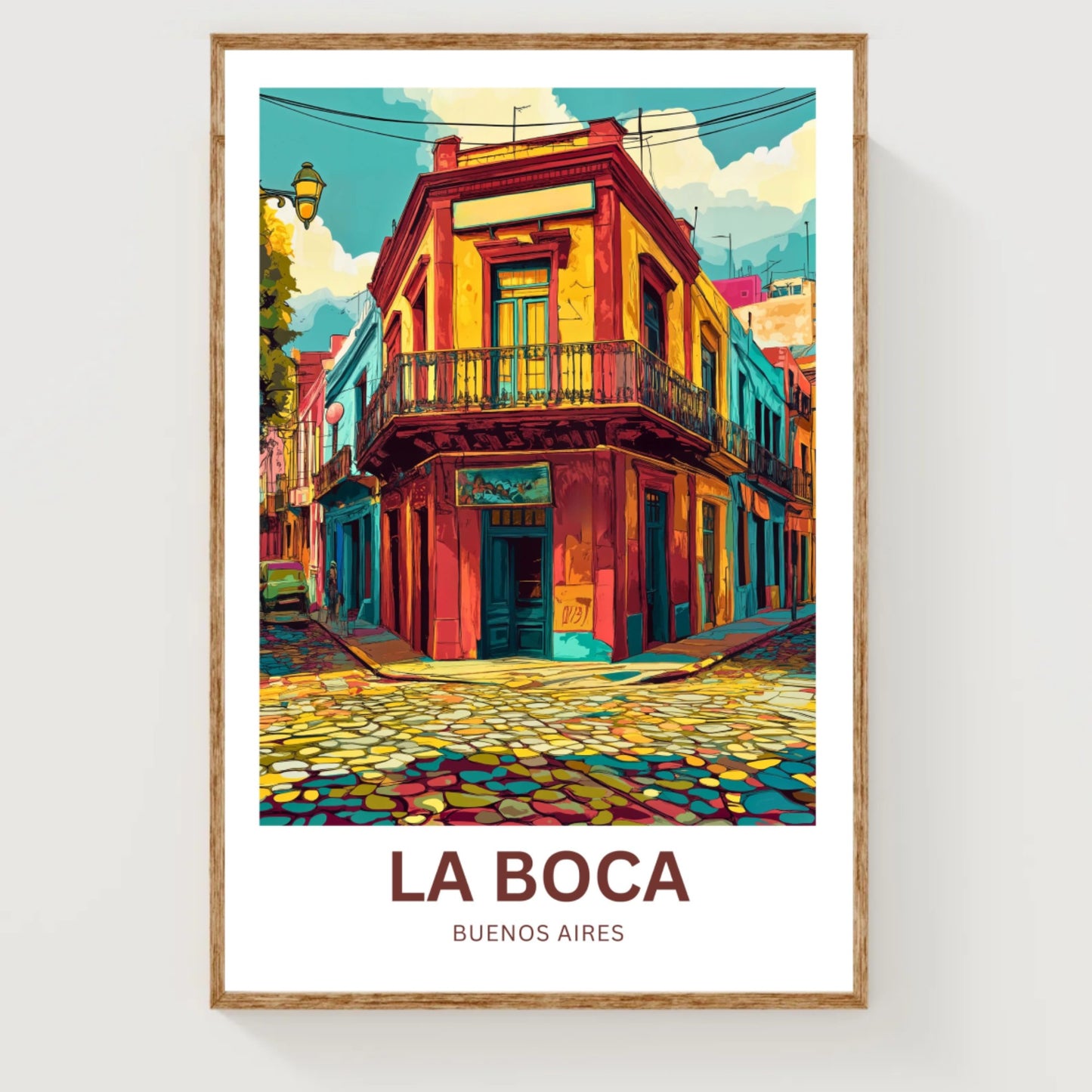 La Boca Travel Poster - The Colors of Buenos Aires