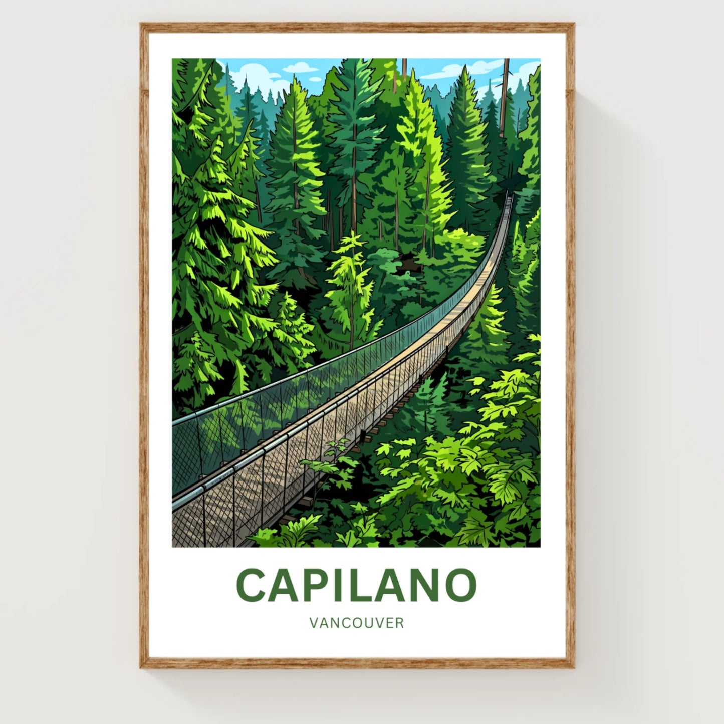 Capilano Suspension Bridge  Travel Poster
