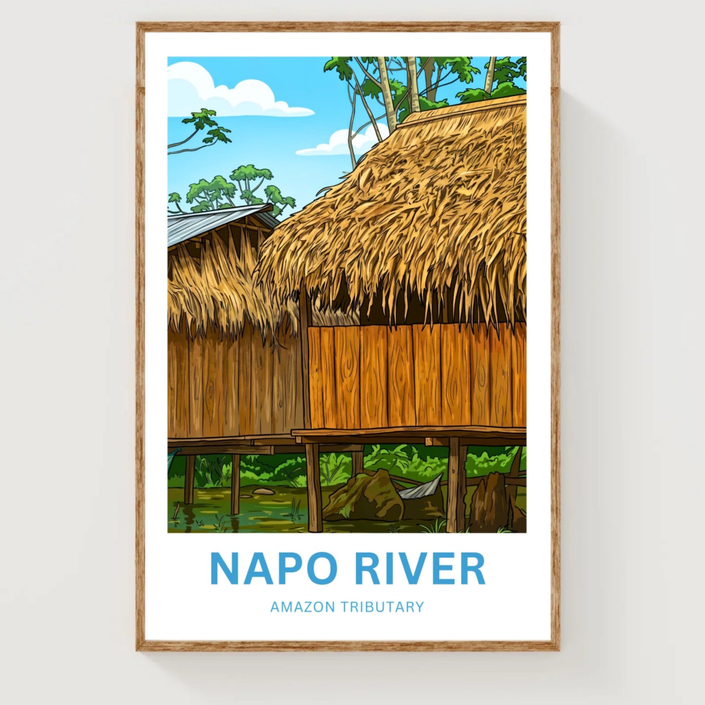 Napo River Travel Poster - Amazon River Life