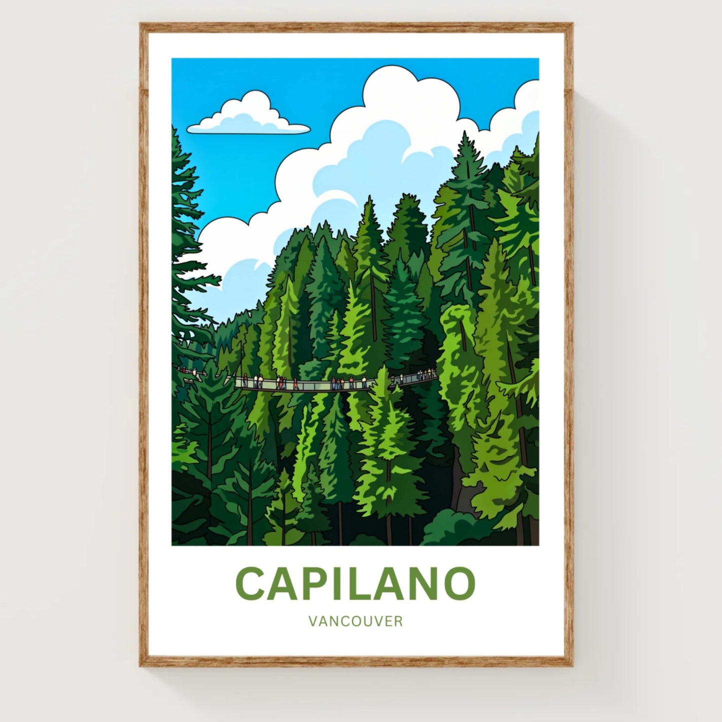 Capilano Suspension Bridge  Travel Poster  - Bridge of legends