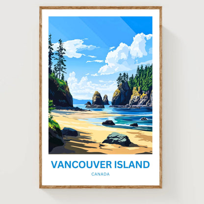 Vancouver Island Travel Poster - The Spirit of the Pacific Wild
