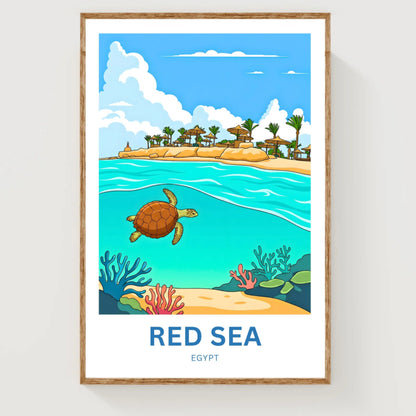 Red Sea Travel Poster - Ocean Secrets