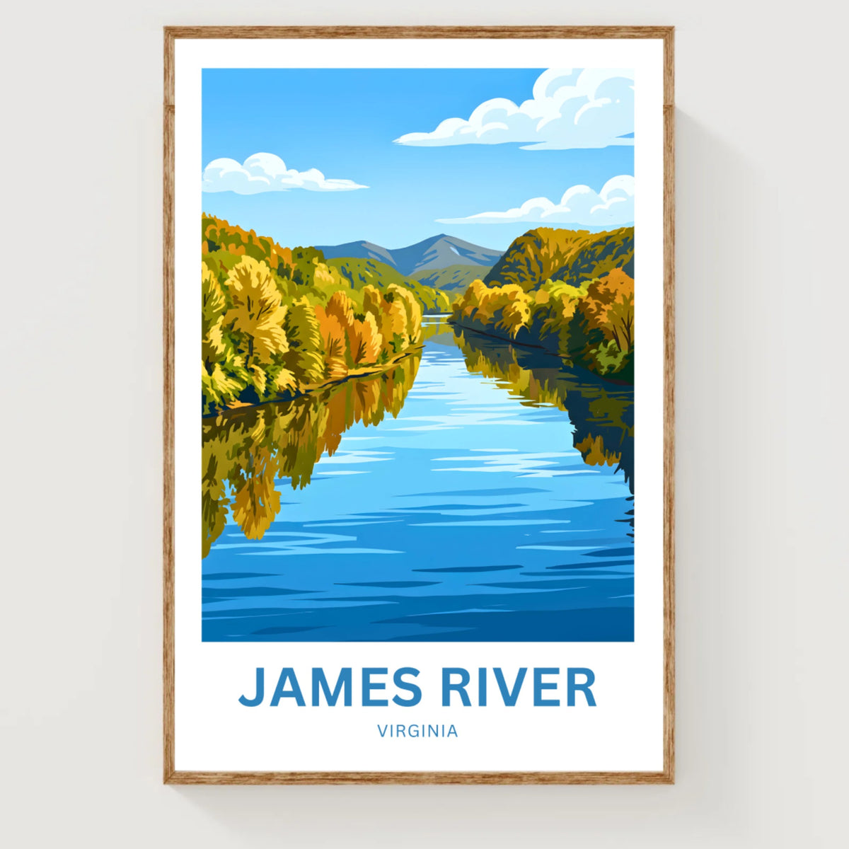 James River Travel Poster - Relaxing Waters