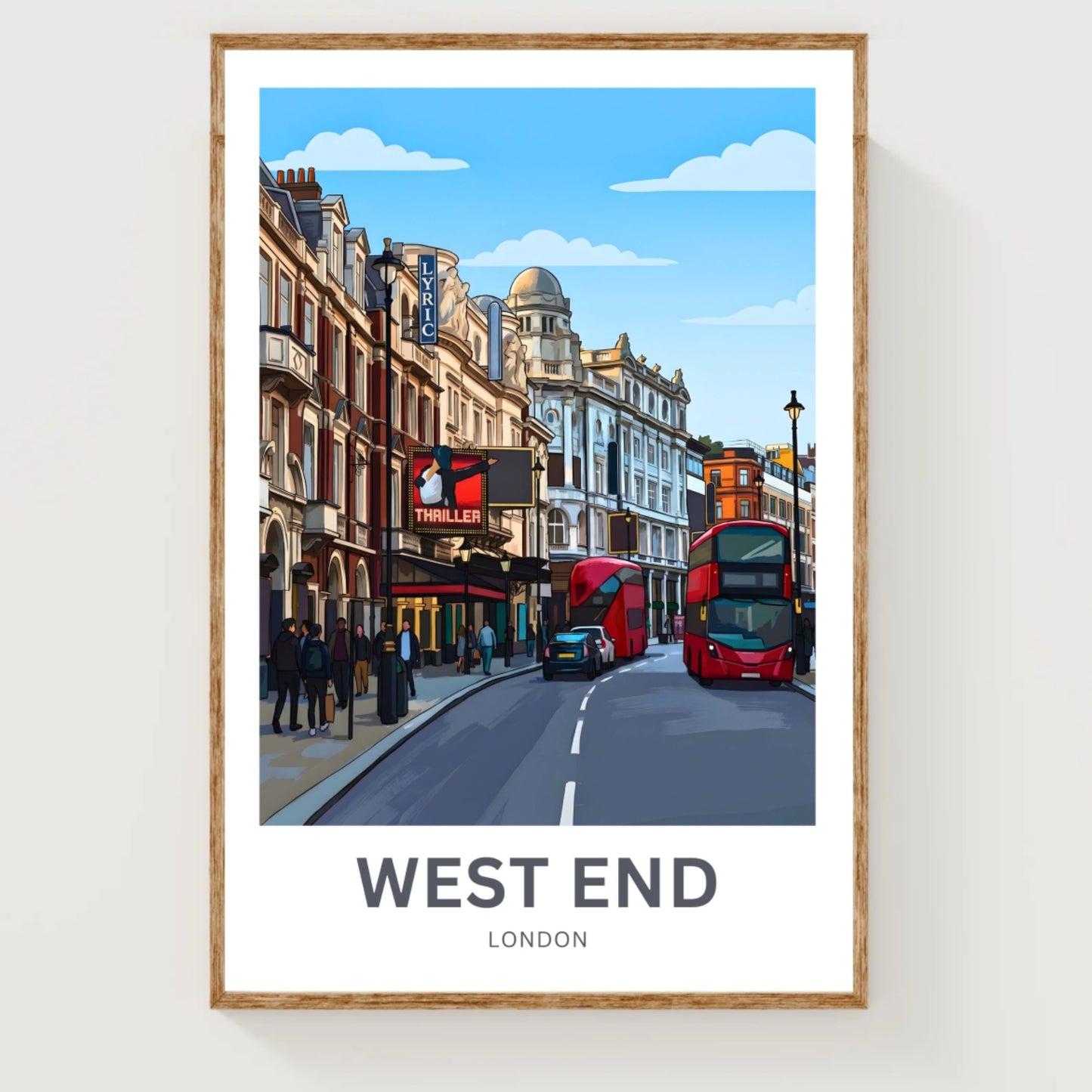 West End Travel Poster - Street, London