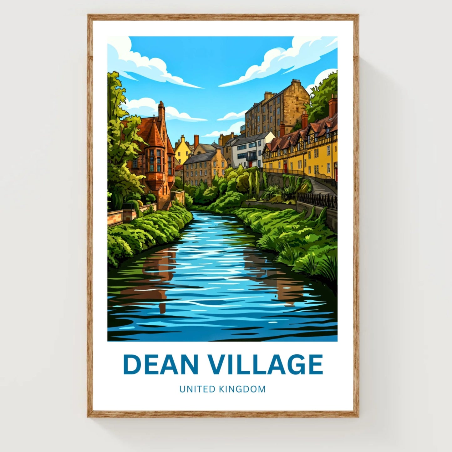 Dean Village Travel Poster - Edinburgh’s Secret Gem