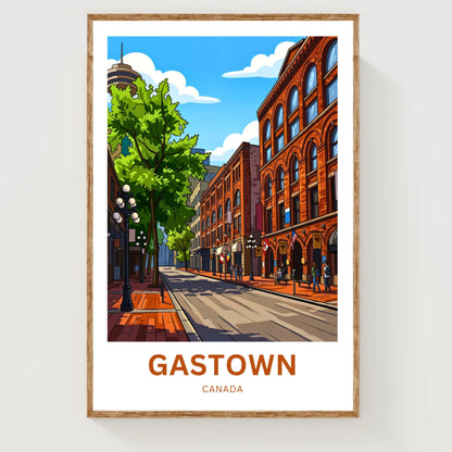 Gastown Travel Poster - Vancouver Streets