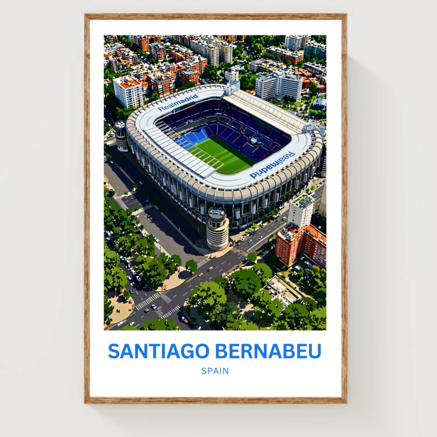 Santiago Bernabéu Stadium Travel Poster