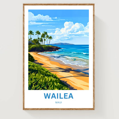 Wailea Travel Poster -  Tropical , Hawaii